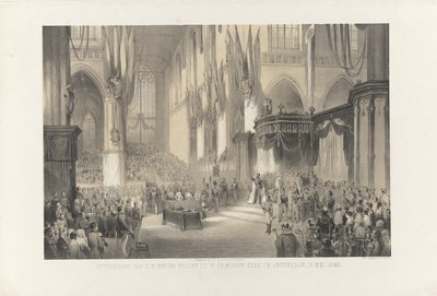 Krönung von S.M. König Wilhelm III in der Nieuwe Kerk, Amsterdam, 13. Mai 1849 von Anonymous