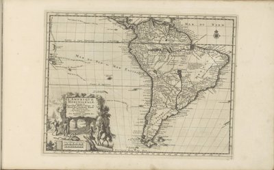 Karte von Südamerika (Les Indes Orientales et Occidentales et autres lieux) von Anonymous