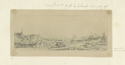 Landschaft mit einer Kutsche von Anonymous
