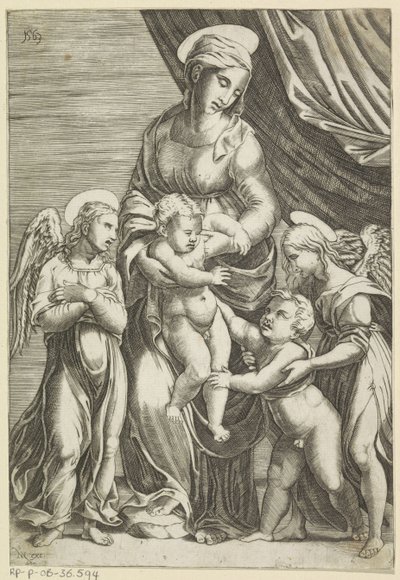 Maria mit Kind und dem jungen Johannes dem Täufer von Anonymous