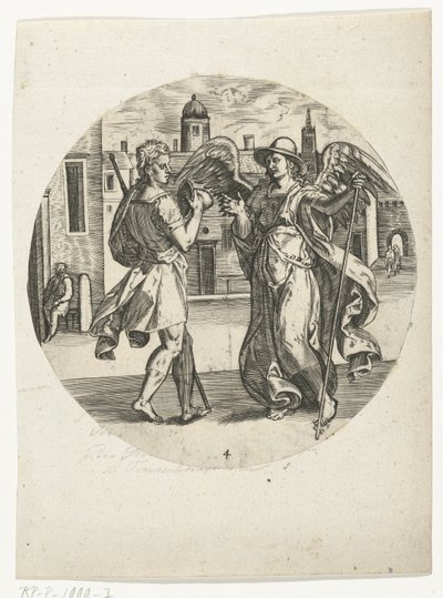 Begegnung von Tobias und Engel Rafael von Anonymous
