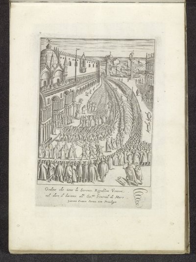 Prozession über die Piazzetta in Venedig von Anonymous