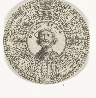 Münze mit dem Porträt von Leo III. und den Namen der oströmischen Kaiser von Anonymous