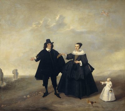 Porträt eines verheirateten Paares mit Kind, Mitglieder der Familie Beresteyn von Anonymous