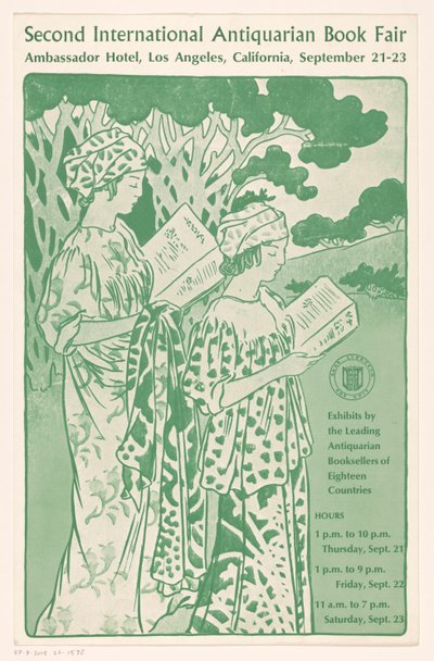 Werbeplakat für die Second International Antiquarian Book Fair in Los Angeles von Anonymous