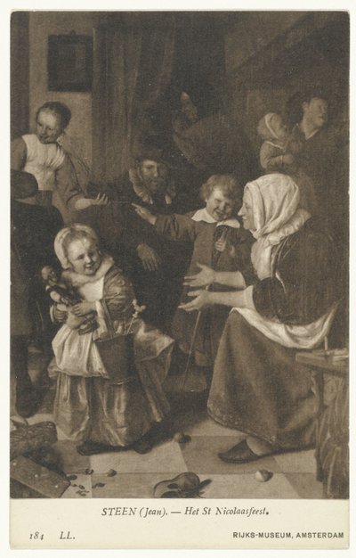 Das Nikolausfest (Jan Steen) von Anonymous