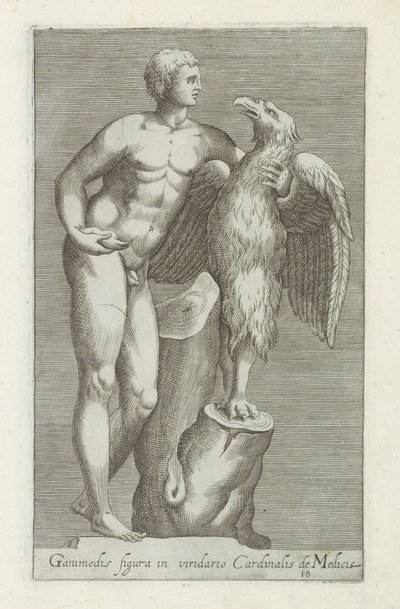Skulptur von Jupiter als Adler mit Ganymedes von Anonymous