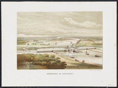 Eisenbahnbrücke bei Westervoort, 1846 von Anonymous