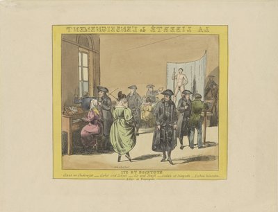Karikatur über die Freiheit des Unterrichts, 1828 von Anonymous