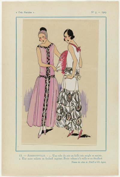 Sehr Pariserisch, 1923, Nr. 5: 15.- ARMENONVILLE. - 1. Ein Abendkleid... von Anonymous