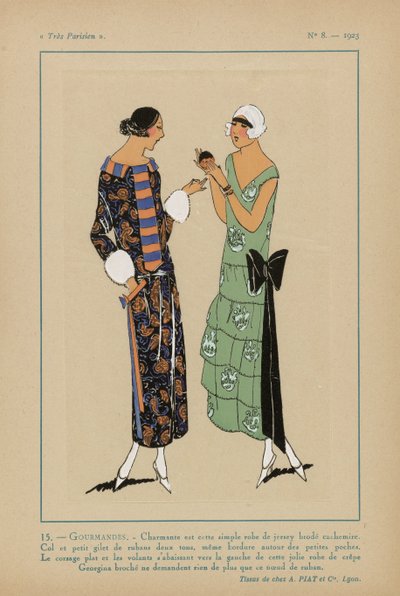 Très Parisien, 1923, Nr. 8: 15.- GOURMANDISEN. - Charmant ist dieses einfache Kleid von Anonymous