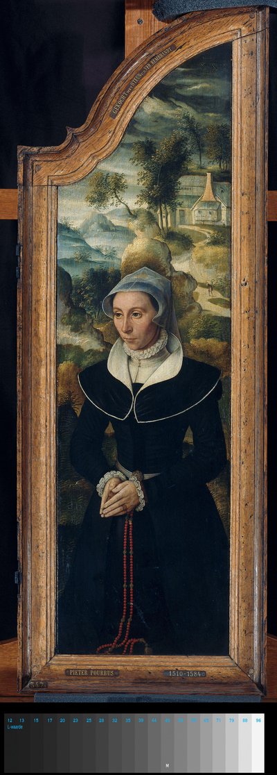 Flügel eines Triptychons mit dem Porträt von Elisabeth Canneel von Anonymous