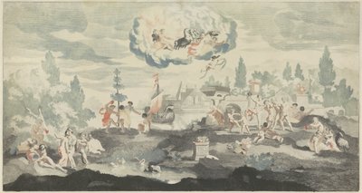Sonnengott Apollo fährt in seinem Wagen über den Himmel von Anonymous