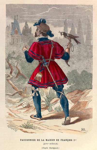Ein Falkner aus dem Haushalt von König Franz I. im 16. Jahrhundert von Anonymous Anonymous