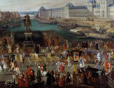 Aktivitäten und Passage auf der Pont Neuf in Paris von Anonymous Anonymous
