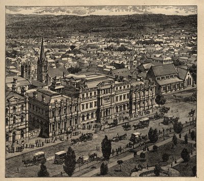Adelaide - Australien - 1890 - Gravur 1890 von Anonymous Anonymous