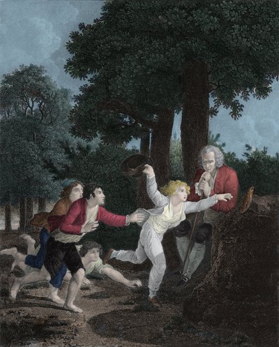 Emile gewinnt das Illustrationsrennen für „Emile oder Über die Erziehung“ von dem Schweizer Philosophen Jean Jacques Rousseau (1712-1778) von Anonymous Anonymous
