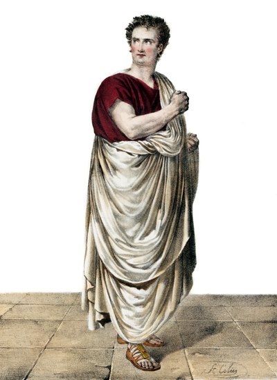 Felicity-Auguste Saillot genannt Desmousseaux französischer Schauspieler (1785 -1854) in der Rolle des Roscius in „Sylla“ von Etienne de Jouy (1764-1846) von Anonymous Anonymous