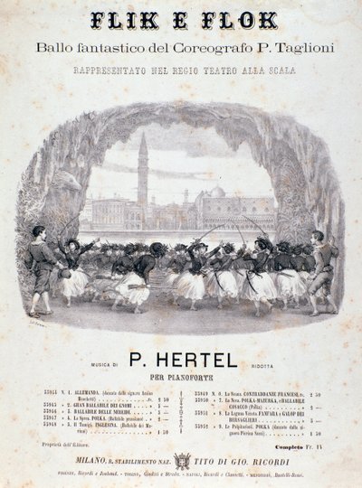 Frontispiz der Partitur des Balletts Flik e Flok von Filippo Taglioni von Anonymous Anonymous
