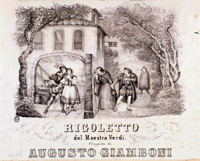 Frontispiz der Partitur der Oper Rigoletto von Giuseppe Verdi von Anonymous Anonymous