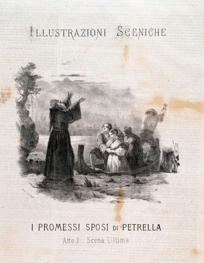 Illustration von „Die Verlobten“ nach Manzoni von Errico Petrella von Anonymous Anonymous