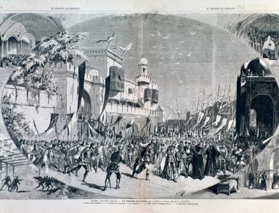 Illustrationen für die Oper Die Königin von Zypern von Halevy, aufgeführt 1883 in Parma von Anonymous Anonymous