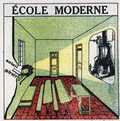 Lichtprojektion: Einsatz eines Projektors in einem Klassenzimmer in den 1920er Jahren. Anonyme Illustration von 1925. Private Sammlung von Anonymous Anonymous