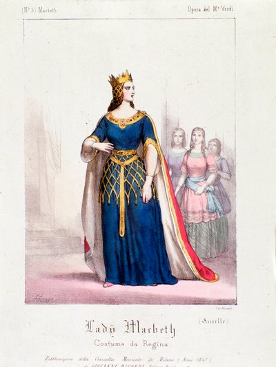 Macbeth-Königin in der Oper Macbeth von Giuseppe Verdi von Anonymous Anonymous