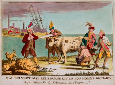 Karikatur gegen England, 1780 von Anonymous Anonymous