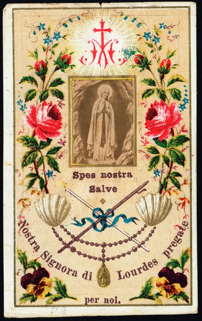 Unsere Liebe Frau von Lourdes. Andachtsbild. 20. Jahrhundert. Private Sammlung von Anonymous Anonymous