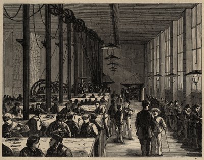 Paris, Ecole Municipale Professionelle Diderot - Gravur 1890 von Anonymous Anonymous