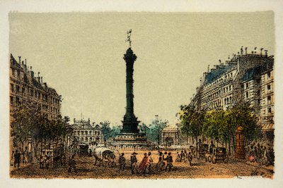 Paris im Jahr 1874: Die Julisäule. Private Sammlung von Anonymous Anonymous