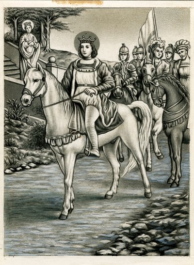 König Ludwig während des Kreuzzugs (Druck) von Anonymous Anonymous