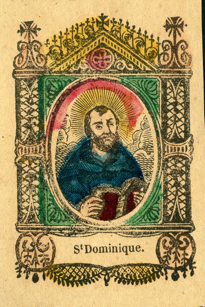 Andachtsbild: Heiliger Dominikus, Gründer des Dominikanerordens (Epinal-Druck) von Anonymous Anonymous