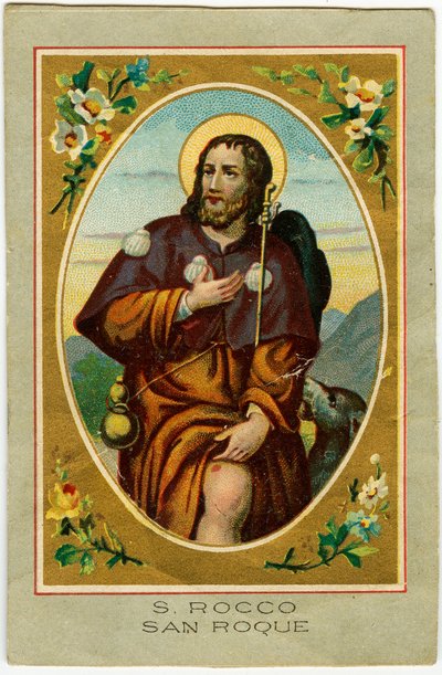Andachtsbild: San Rocco gegen die Pest angerufen von Anonymous Anonymous