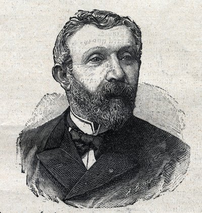 Porträt von Alfred Mezieres (1826-1915), französischer Literaturhistoriker, Journalist und Politiker. Gravur in "Le Petit Parisien" von Anonymous Anonymous