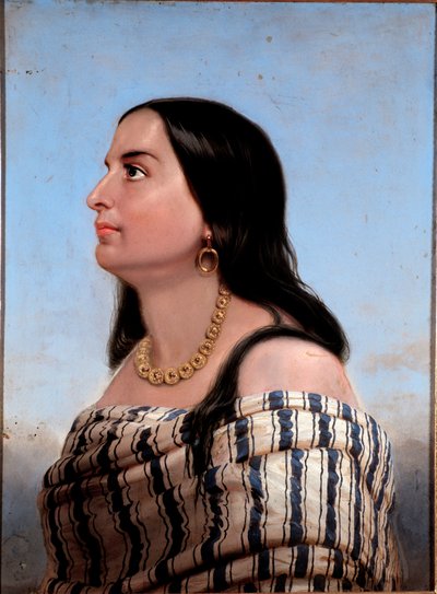 Porträt von Anita Garibaldi, Ehefrau von Giuseppe Garibaldi. Anonymes Gemälde. Private Sammlung von Anonymous Anonymous