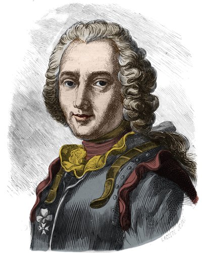 Porträt von Claude, Ritter und dann Graf von Forbin (1656 - 1733), französischer Seemann. Stich aus dem 19. Jahrhundert. Private Sammlung. von Anonymous Anonymous