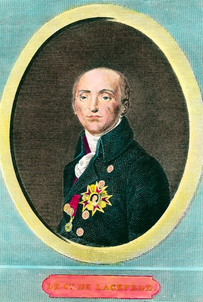 Porträt von Etienne de La Ville, Graf De Lacepede, französischer Naturforscher. Anonyme Gravur von Anonymous Anonymous
