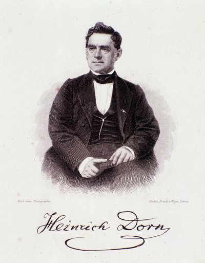 Porträt von Heinrich Dorn, deutscher Dirigent, Komponist und Journalist. 19. Jahrhundert. Mailänder Privatsammlung. von Anonymous Anonymous