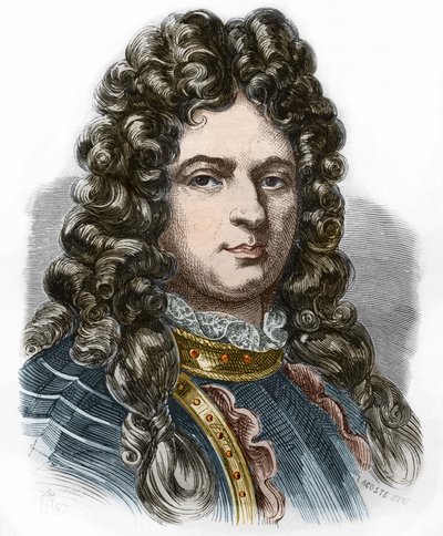 Porträt von Jean Bart (1650 - 1702), französischer Freibeuter. Gravur aus dem 19. Jahrhundert. Private Sammlung von Anonymous Anonymous