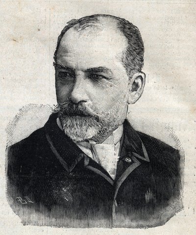 Porträt von Leon Bonnat (1833-1922), französischer Maler und damaliger Präsident der Société des Artistes Français. Gravur in Le Petit Parisien von Anonymous Anonymous