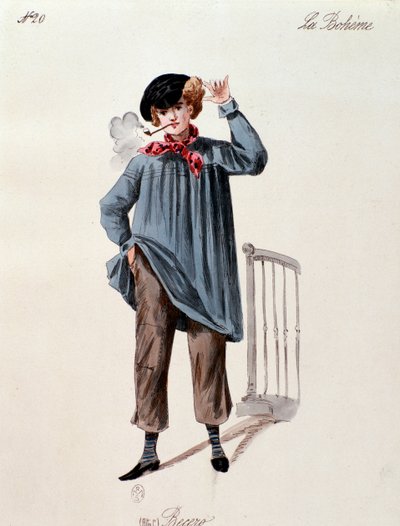 Porträt eines Straßenverkäufers I, aus La Bohème von Puccini (1892-1895) von Anonymous Anonymous