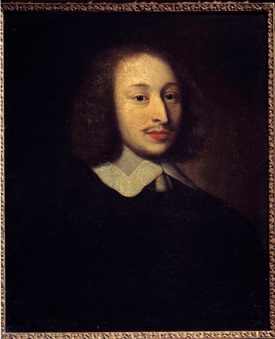 Vermutetes Porträt von Blaise Pascal (1623-1662), Gelehrter und Schriftsteller. Anonymes Gemälde. 17. Jahrhundert Paris, Musée Carnavalet von Anonymous Anonymous