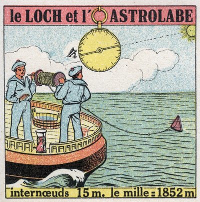 Schiffe: das Log und das Astrolabium, Navigationsinstrumente. von Anonymous Anonymous
