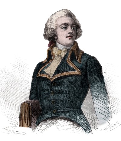 Der Graf Louis Marie de Narbonne-Lara (Narbonne Lara) (1755-1813) Graf und französischer General - Gravur in „Histoire des Girondins“ von Alphonse de Lamartine (1790-1869) 1865-1866 - Private Sammlung von Anonymous Anonymous