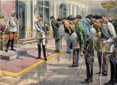 Das Jubiläum von Franz Joseph I. (1830-1916), Kaiser von Österreich. Gravur aus der Zeitung 