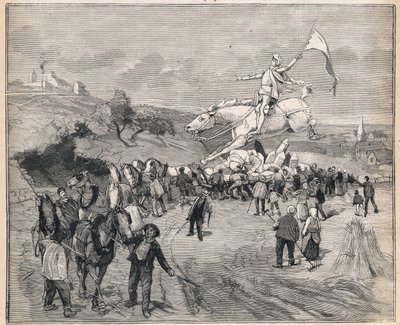 Transport der Statue von Jeanne d