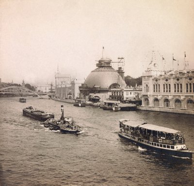 Weltausstellung 1900 in Paris: Panoramablick auf die Seine, linkes Ufer - private Sammlung von Anonymous Anonymous