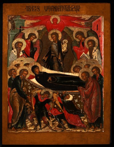 Die Entschlafung der Jungfrau, 1640er von Anonymous Russian icon painter